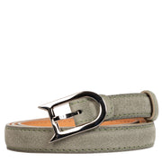 Delvaux Teal Leather D Buckle Belt - size 105 for the best price at Labellov secondhand luxury