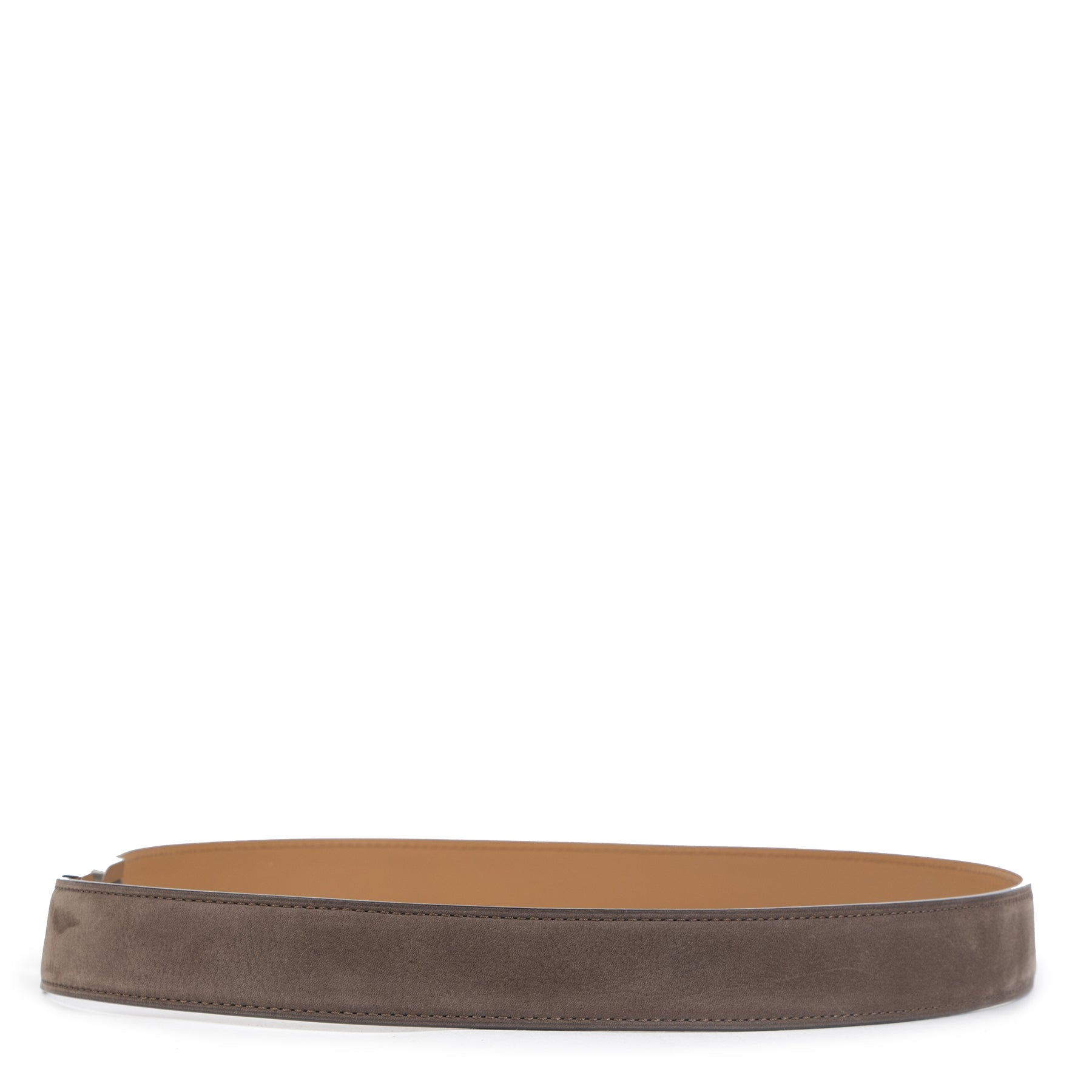 Authentic secondhand Delvaux Taupe Leather Belt - Size 85 designer bags accessories clothing shoes luxury vintage webshop designer brands safe secure online shopping worldwide shipping