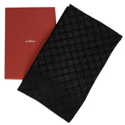 Delvaux Black Silk Embroidered Stola Scarf for the best price at Labellov secondhand luxury