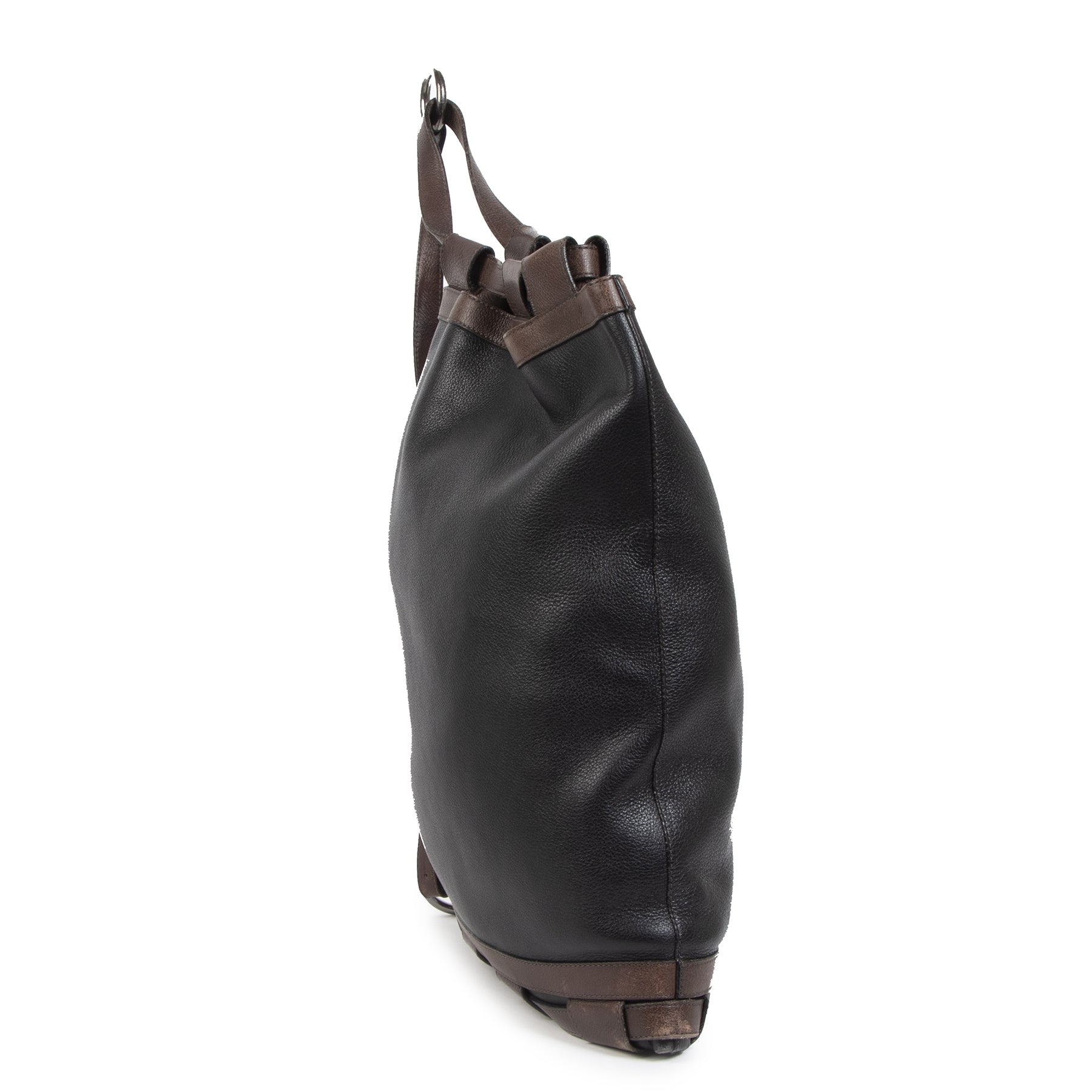 Authentieke Tweedehands Delvaux Black leather Shoulder Bag juiste prijs veilig online shoppen luxe merken webshop winkelen Antwerpen België mode fashion