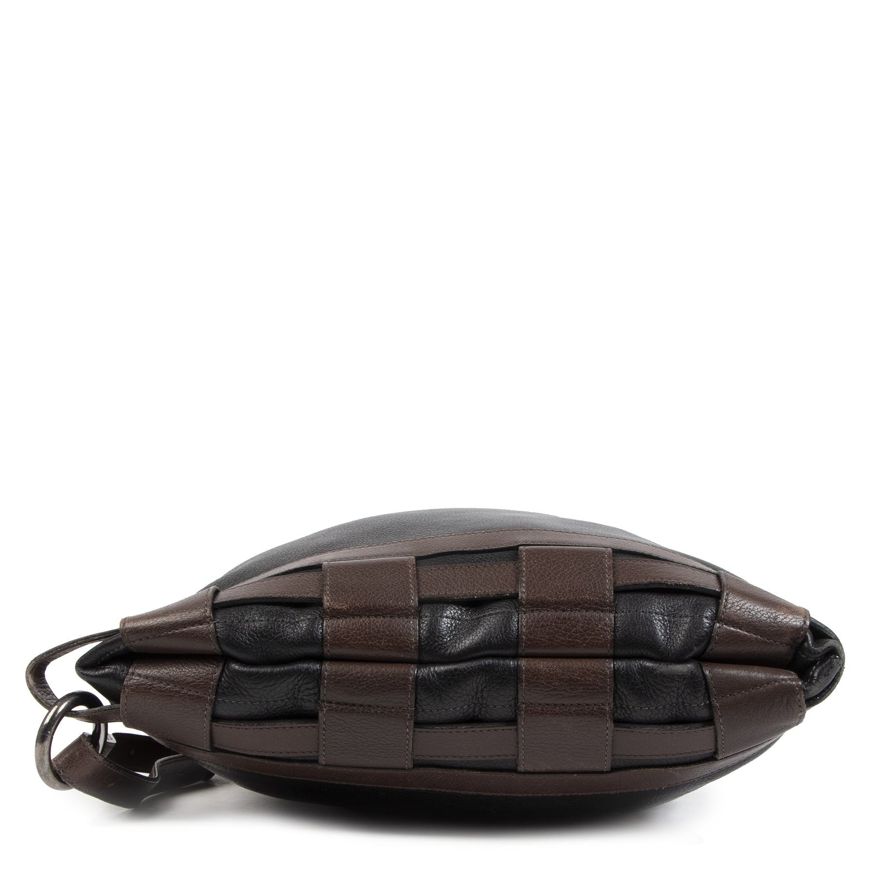 Authentieke Tweedehands Delvaux Black leather Shoulder Bag juiste prijs veilig online shoppen luxe merken webshop winkelen Antwerpen België mode fashion