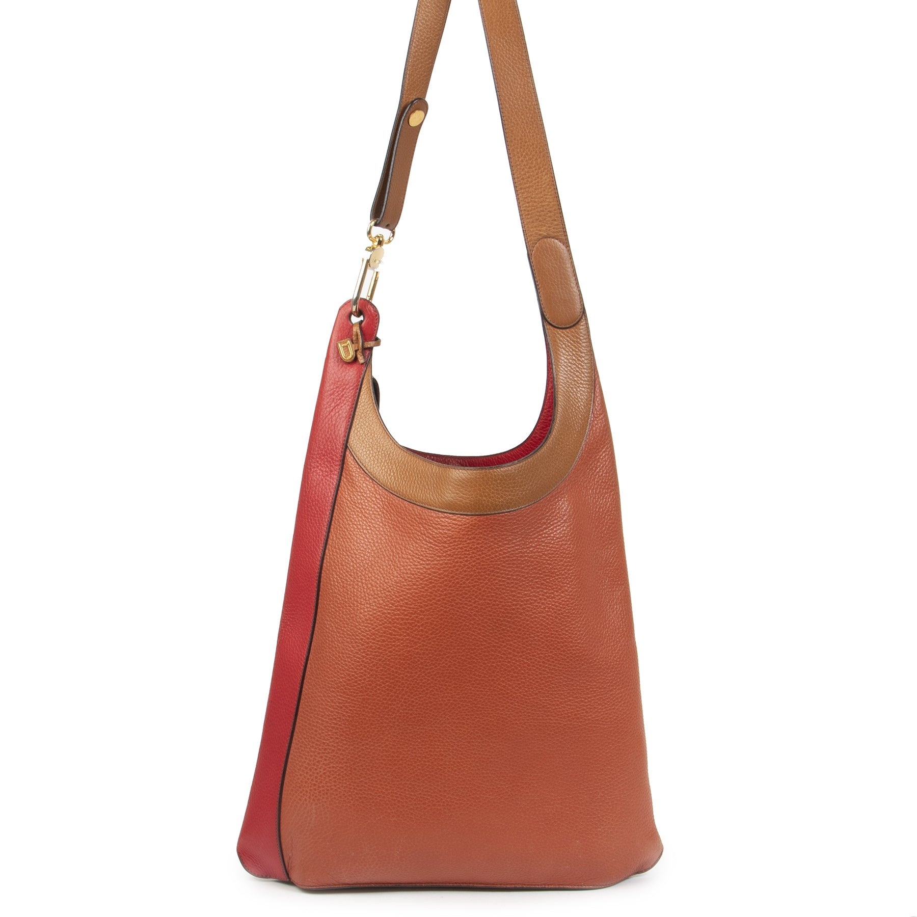 Authentieke Tweedehands Delvaux Multicolor Leather Tote Bag juiste prijs veilig online shoppen luxe merken webshop winkelen Antwerpen België mode fashion