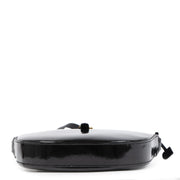 Authentique seconde main vintage Delvaux Black Patent Leather Crossbody Bag achète en ligne webshop LabelLOV