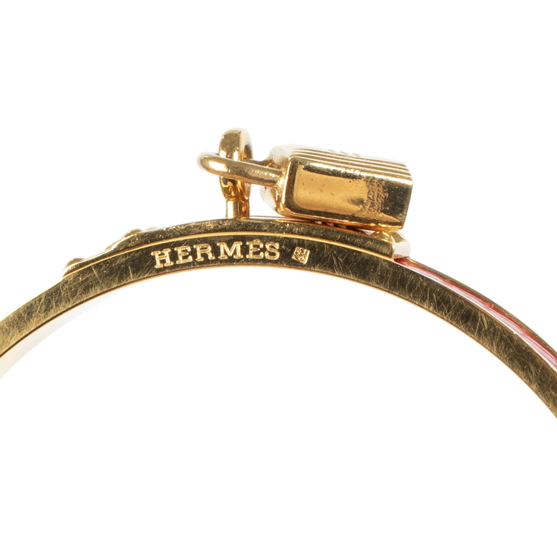 Authentieke tweedehands vintage Hermès Kelly Crocodile Bangle koop online webshop LabelLOV