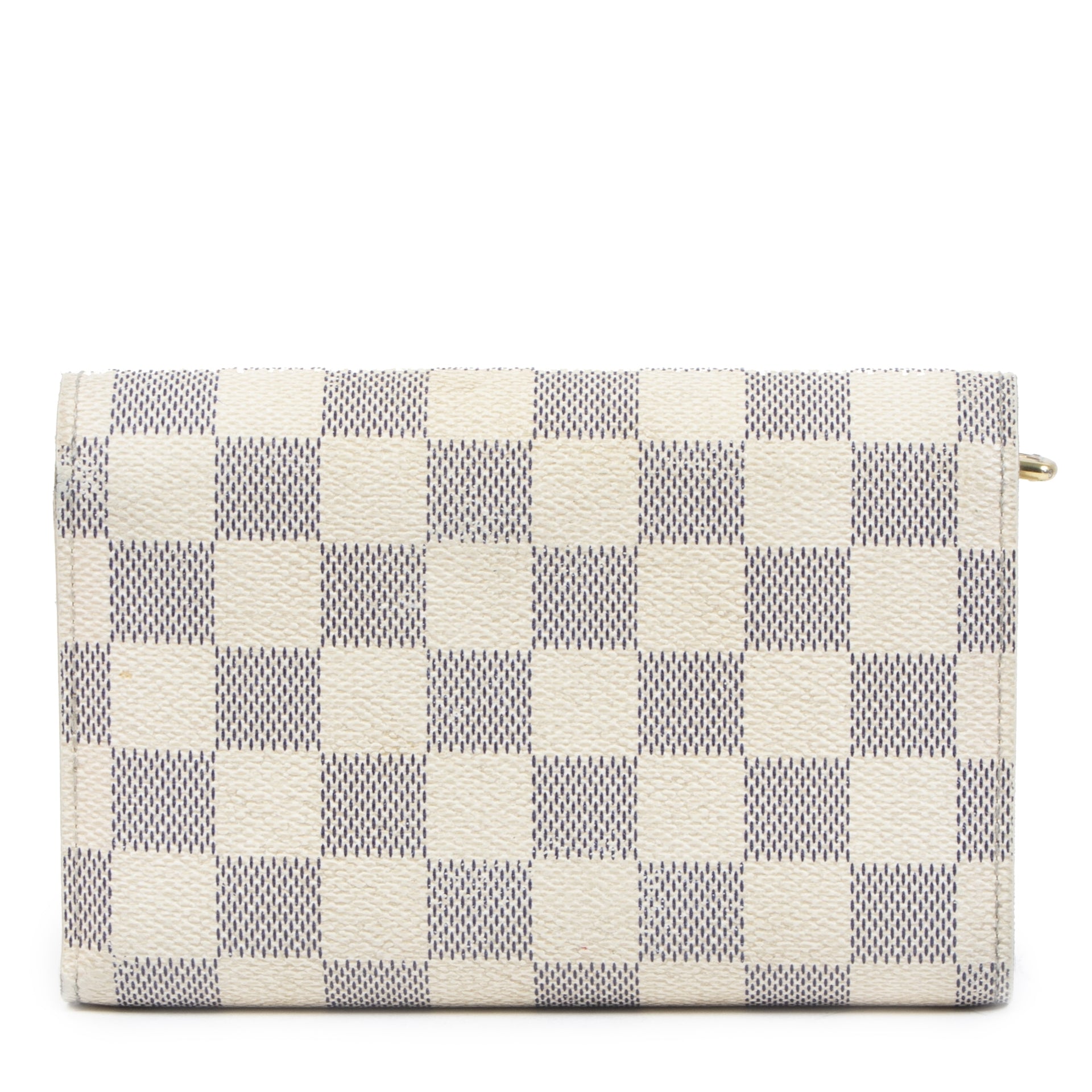 Authentieke tweedehands vintage Louis Vuitton White Alexandra Damier Azur Canvas Wallet koop online webshop LabelLOV