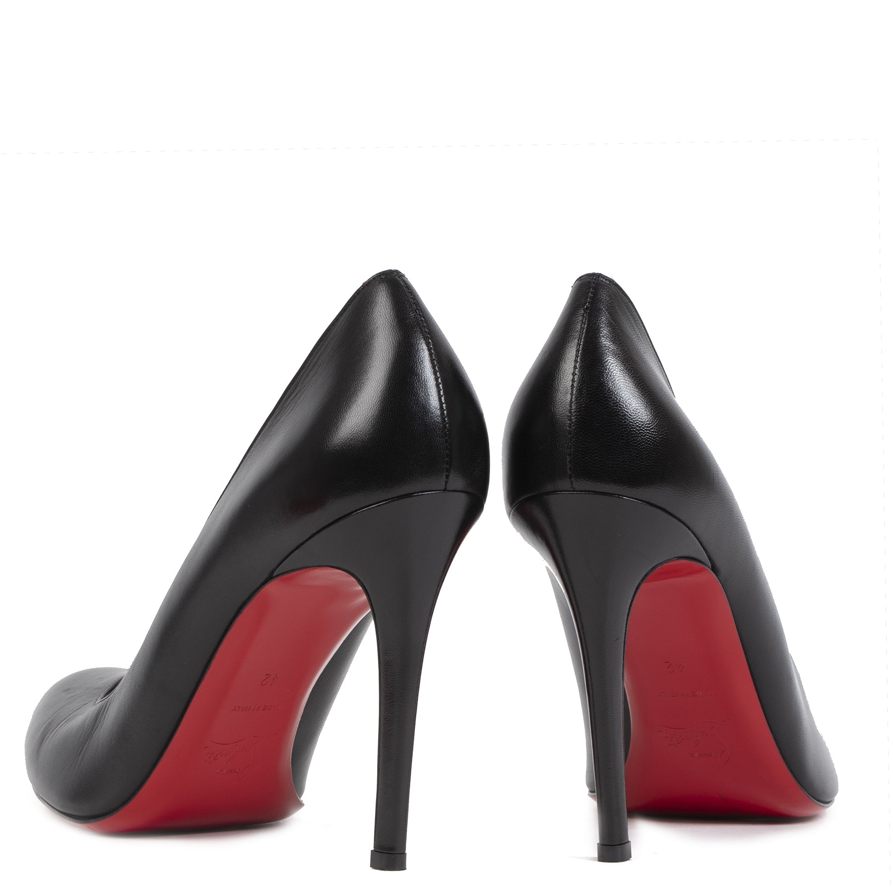 Authentieke Tweedehands Louboutin Black Decollete 868 Leather Pumps - Size 42 juiste prijs veilig online shoppen luxe merken webshop winkelen Antwerpen België mode fashion