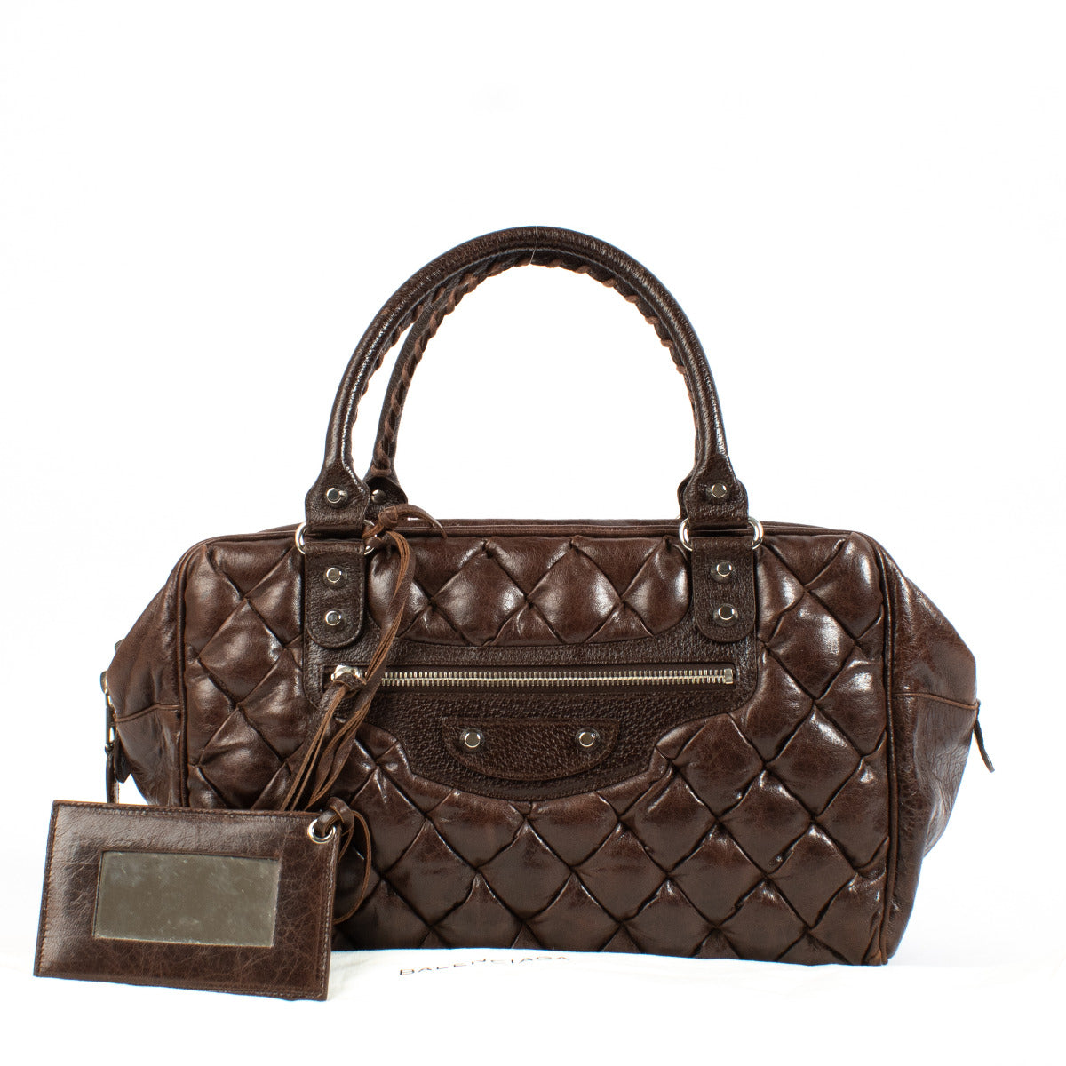 Balenciaga Brown Padded Boston Bag pour le meilleur prix chez Labellov à Anvers Belgique