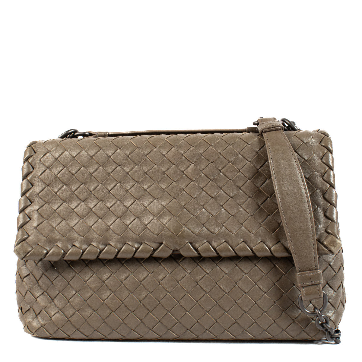 Sac Olimpia Bottega Veneta Intrecciato moyen taupe