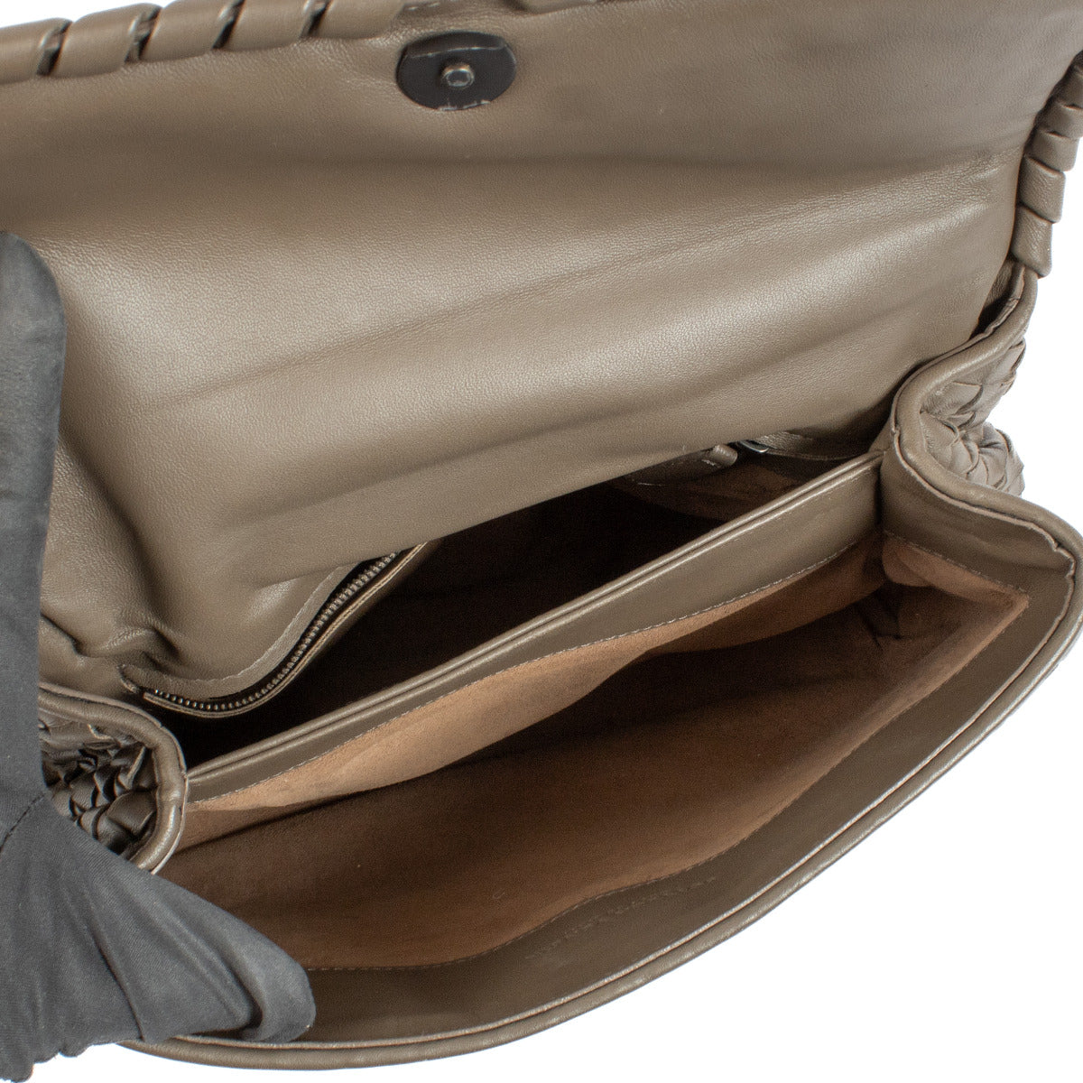 Sac Olimpia Bottega Veneta Intrecciato moyen taupe