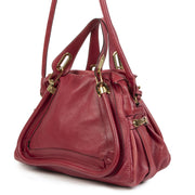 Authentieke tweedehands vintage Chloe Medium Red Pararty Top Handle Bag koop online webshop LabelLOV