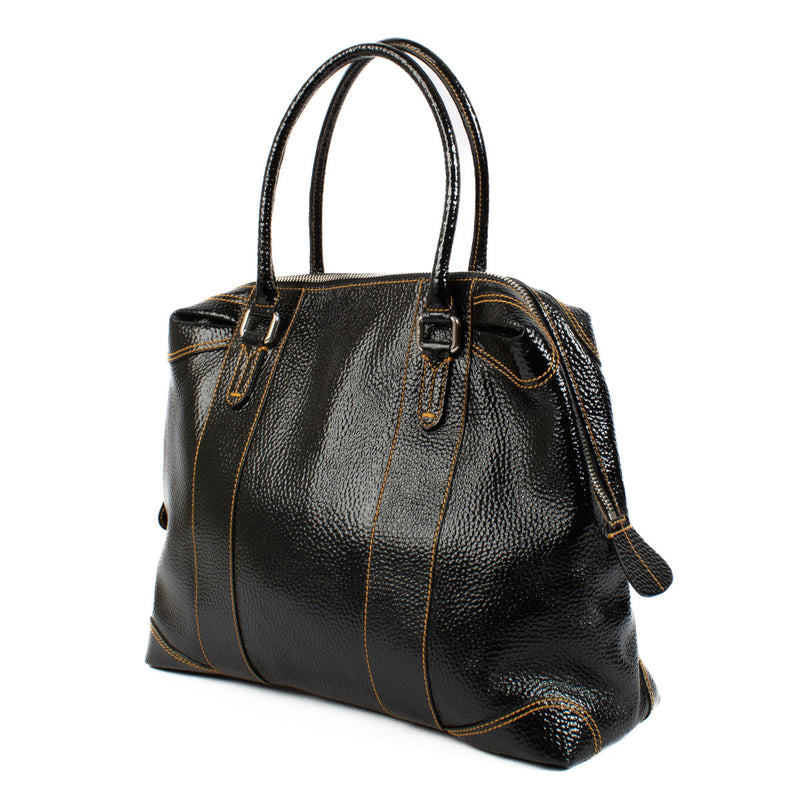 Fendi Black Patent Leather Shoulder Bag