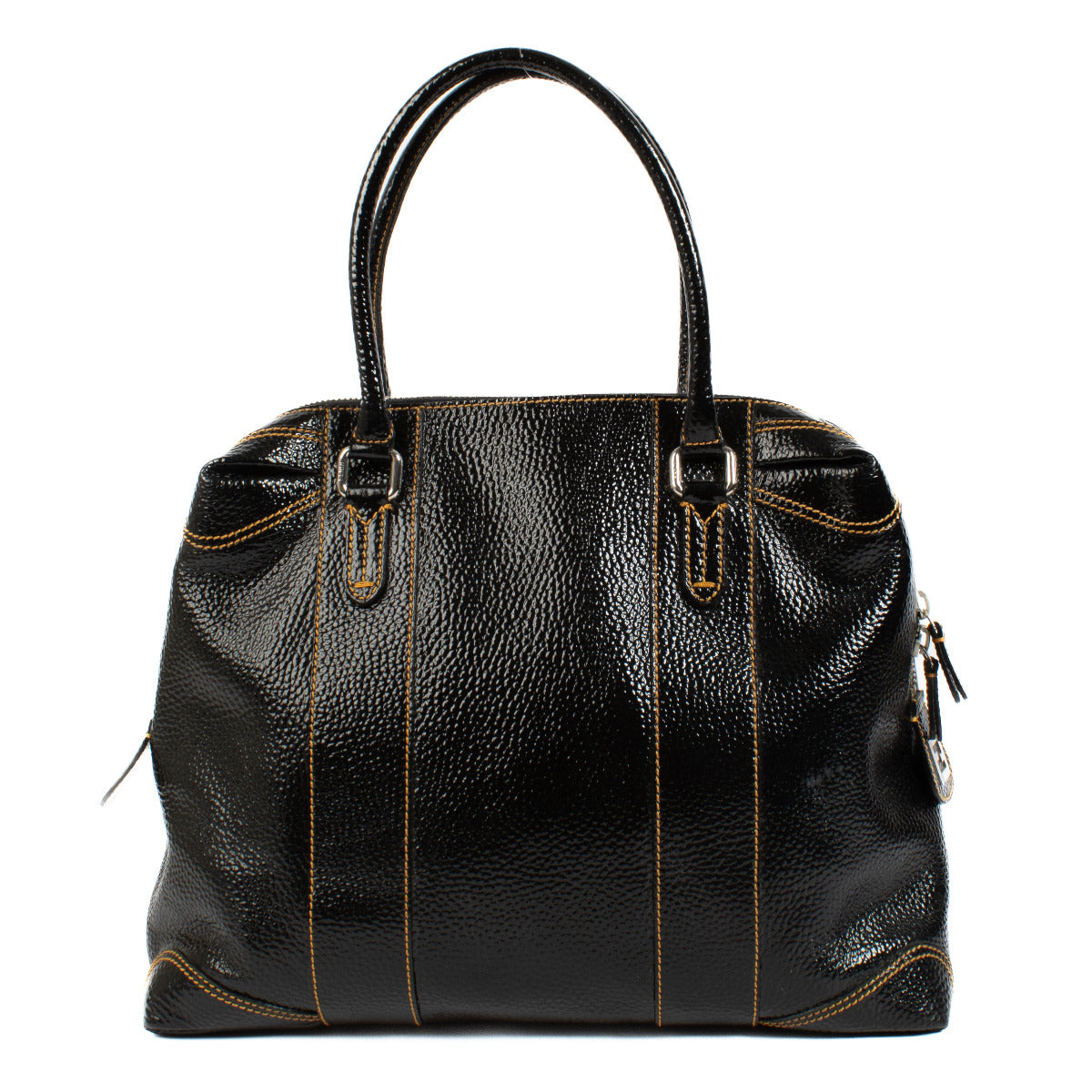 Fendi Zwarte Lakleren Schoudertas