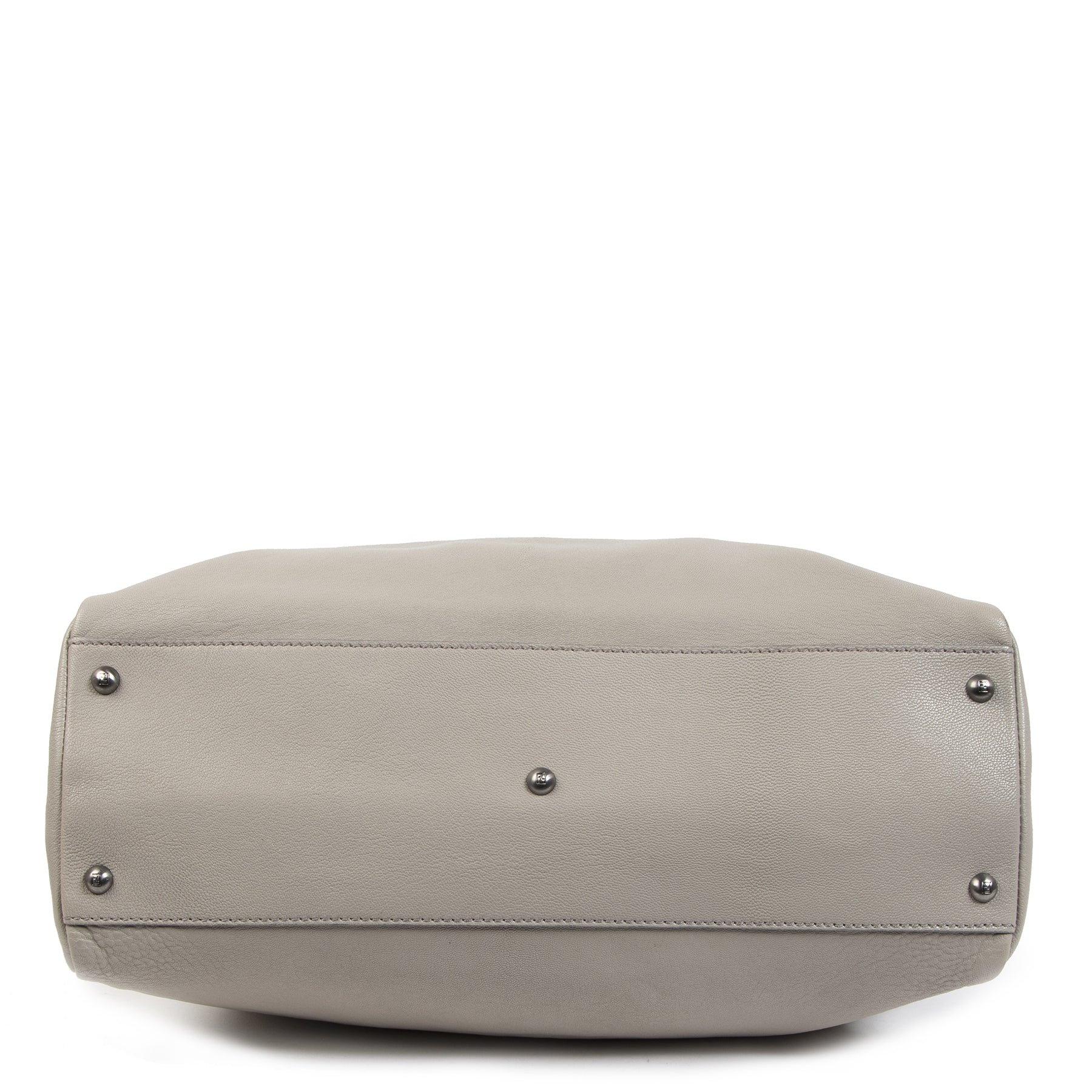 Authentieke Tweedehands Fendi Beige Calfskin Leather Peekaboo Bagjuiste prijs veilig online shoppen luxe merken webshop winkelen Antwerpen België mode fashion