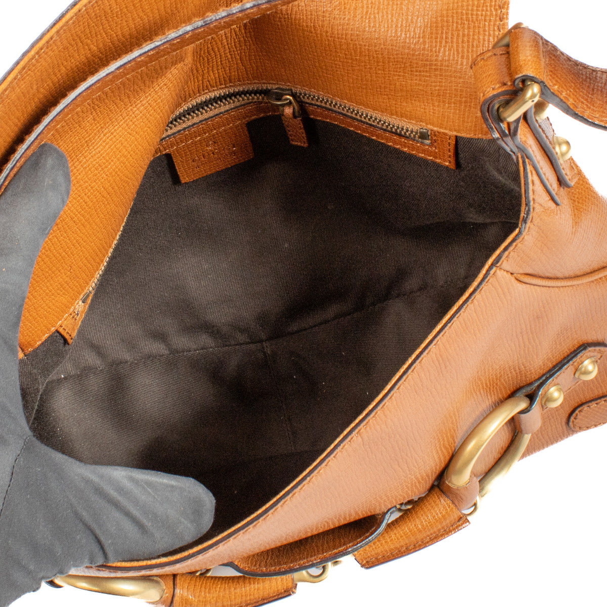 Gucci Camel Horsebit Schoudertas