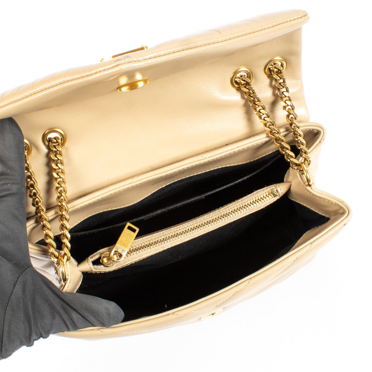 Saint Laurent Beige Loulou Kleine Tas