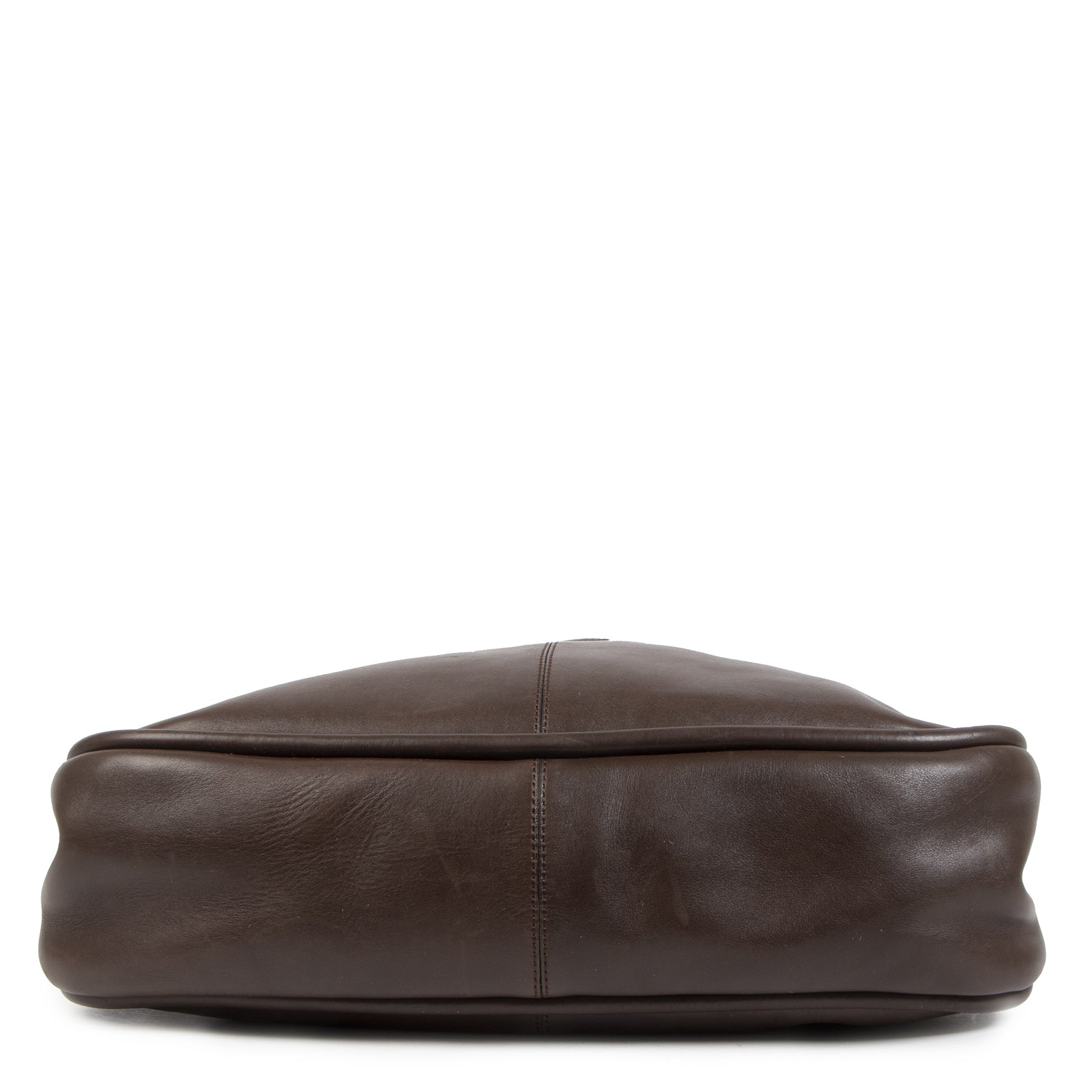 Authentic second-hand vintage Tod's Dark Brown Leather Shoulder Bag buy online webshop LabelLOV