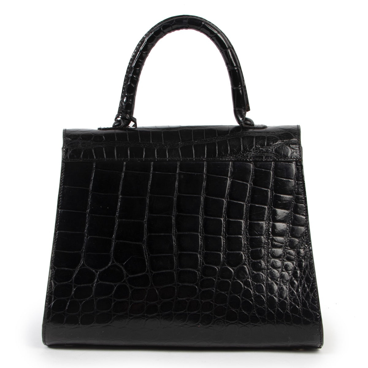 Delvaux Black Croco Brillant MM