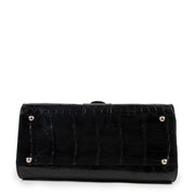 get your hands on this stunning Delvaux Black Croco Brillant MM