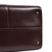 Authentieke tweedehands vintage Delvaux Burgundy Brown Brillant MM Bag koop online webshop LabelLOV