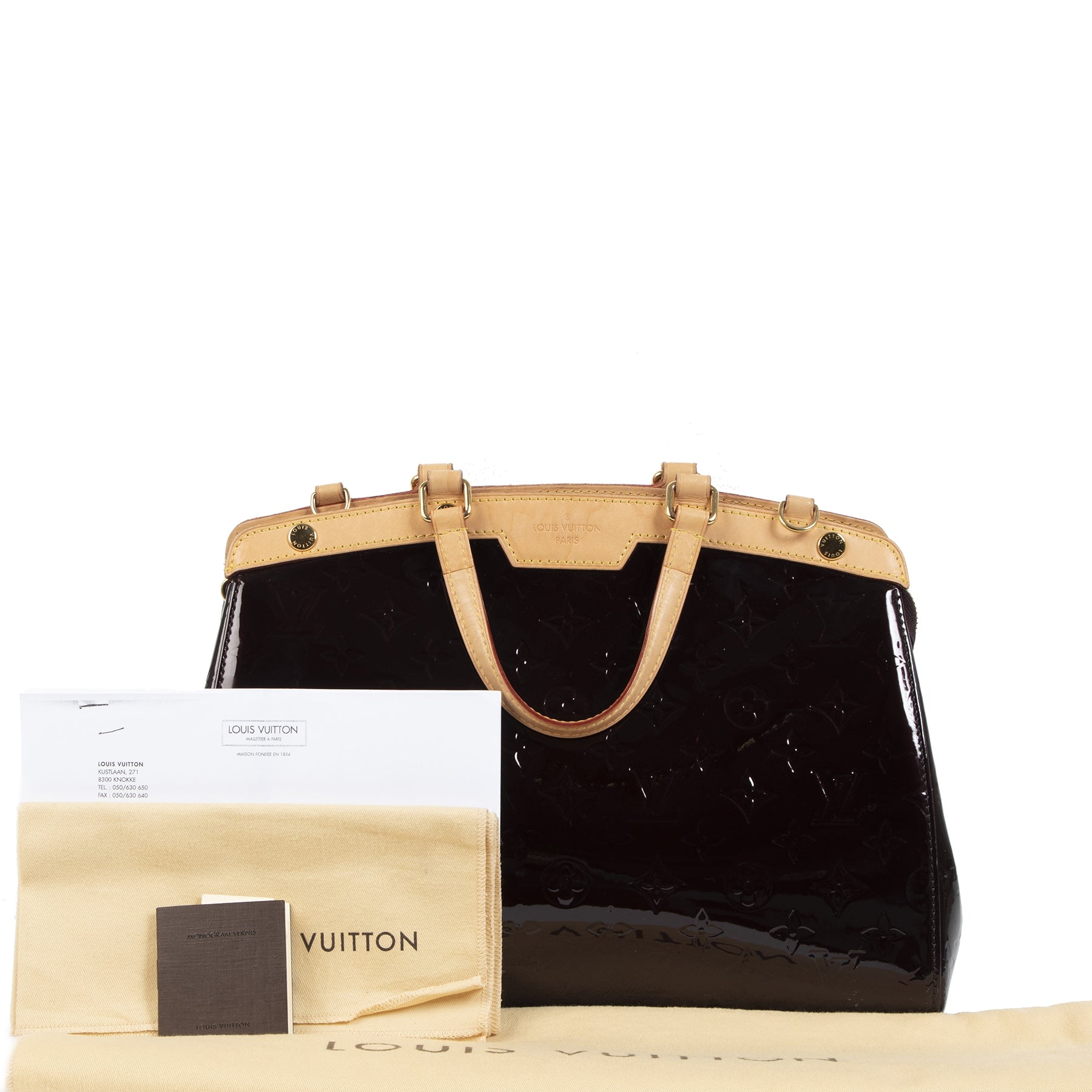 Authentieke Tweedehands Louis Vuitton Amarante Monogram Vernis Brea MM Tote Bag juiste prijs veilig online shoppen luxe merken webshop winkelen Antwerpen België mode fashion
