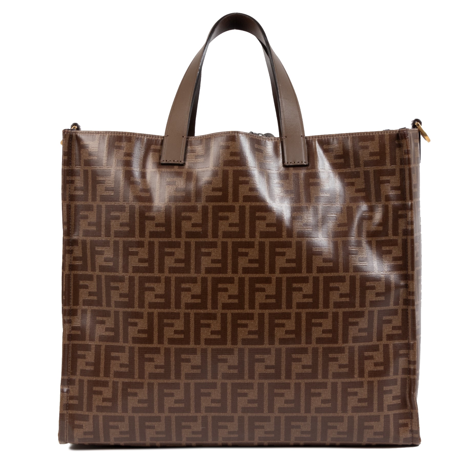 Authentieke Tweedehands Fendi Limited Edition Mania Logo Fila Large Shopper Tote juiste prijs veilig online shoppen luxe merken webshop winkelen Antwerpen België mode fashion