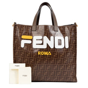 Authentieke Tweedehands Fendi Limited Edition Mania Logo Fila Large Shopper Tote juiste prijs veilig online shoppen luxe merken webshop winkelen Antwerpen België mode fashion