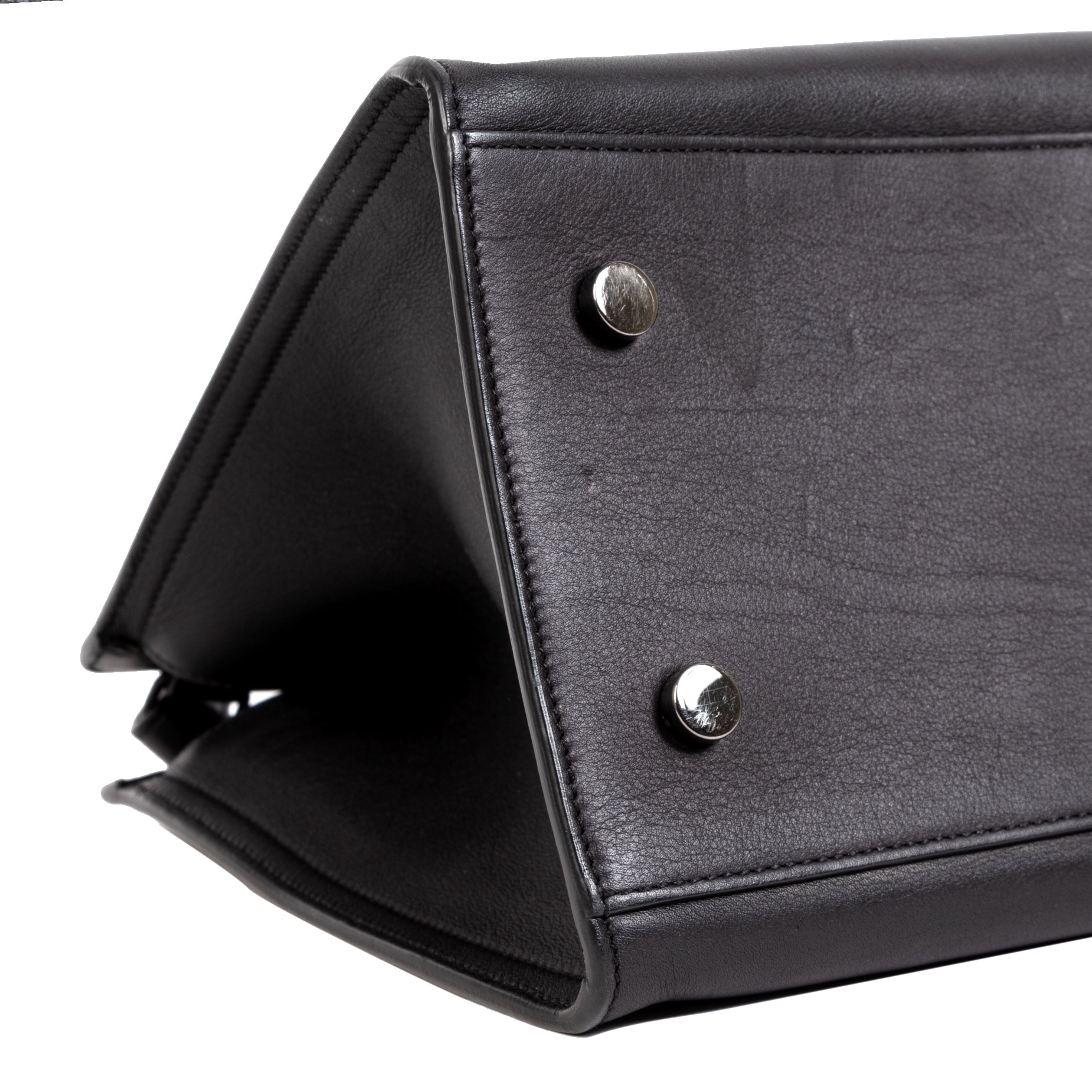Authentieke Tweedehands Saint Laurent Black Smooth Calfskin Monogram Cabas Bag juiste prijs veilig online shoppen luxe merken webshop winkelen Antwerpen België mode fashion