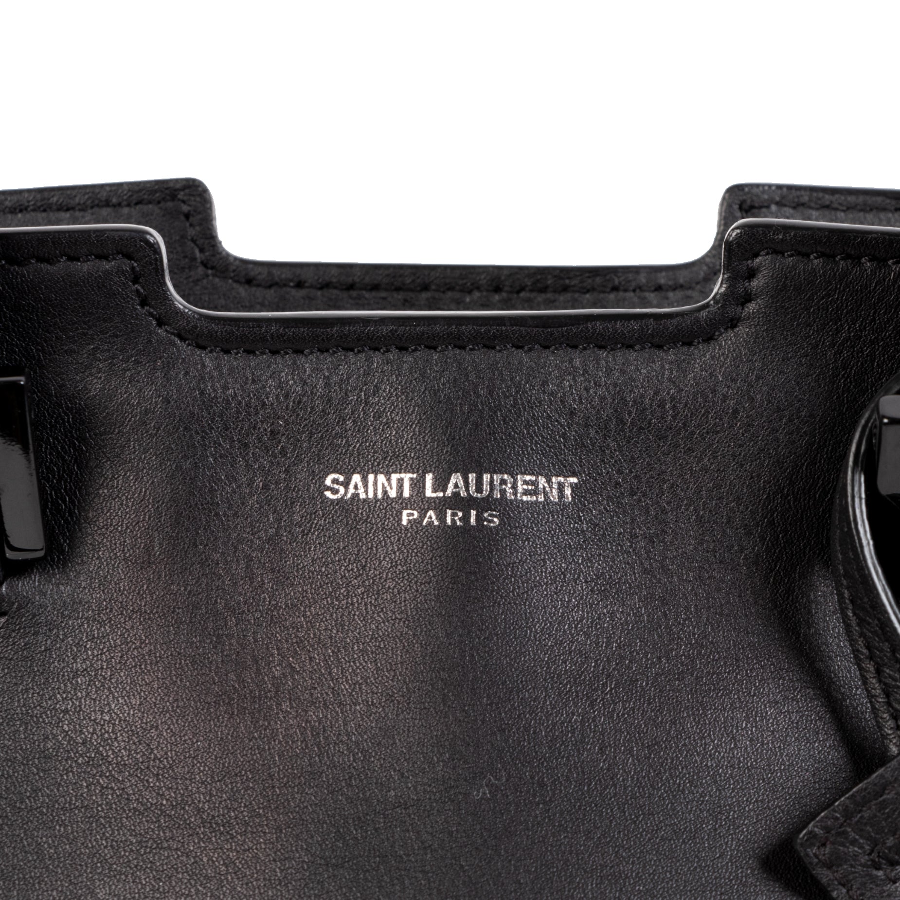 Authentic secondhand Saint Laurent Black Smooth Calfskin Monogram Cabas Bag designer bags accessories clothing shoes luxury vintage webshop designer brands fashion safe secure online shopping worldwide shipping