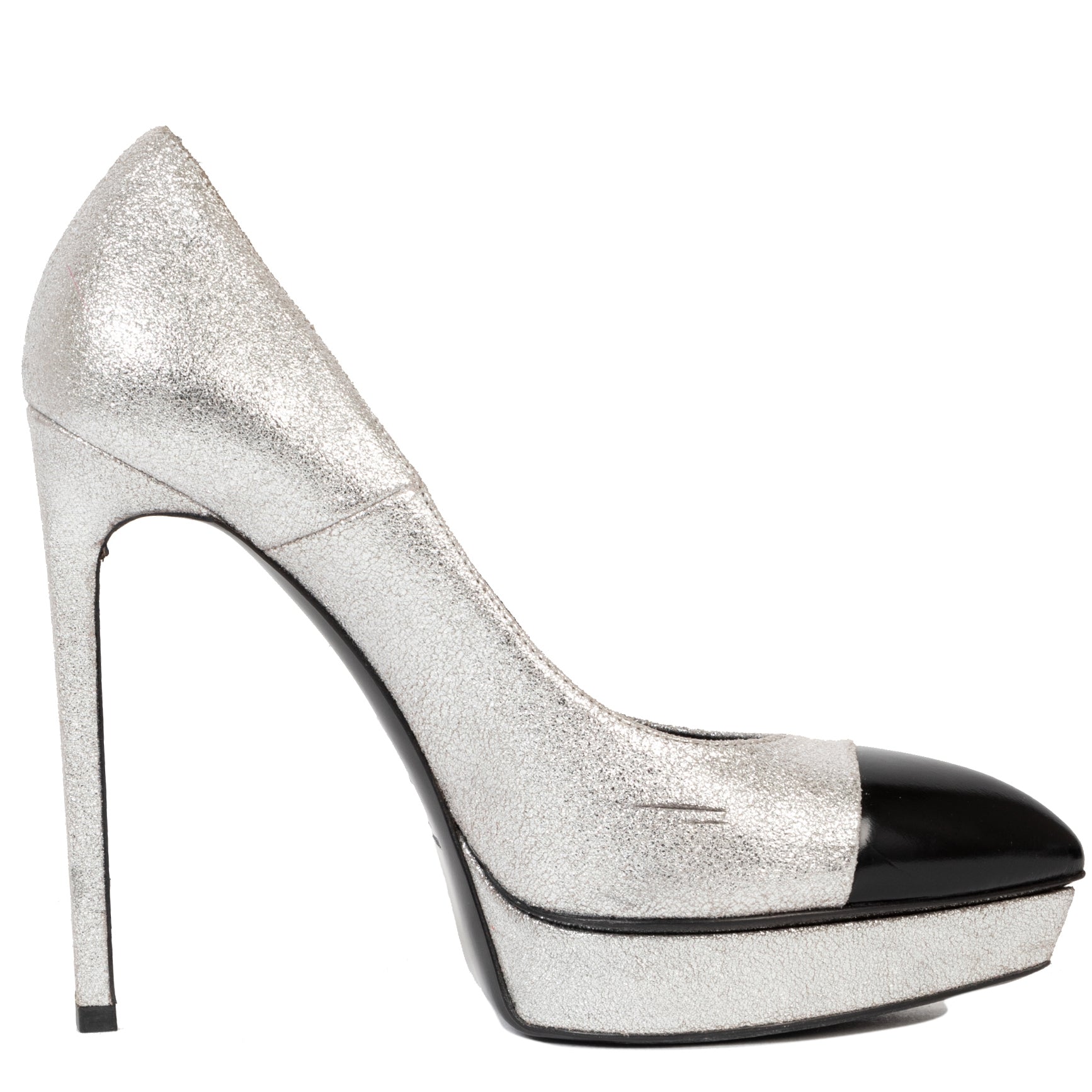 Authentieke Tweedehands Saint Laurent Glitter Platform Pumps - Size 39,5 juiste prijs veilig online shoppen luxe merken webshop winkelen Antwerpen België mode fashion