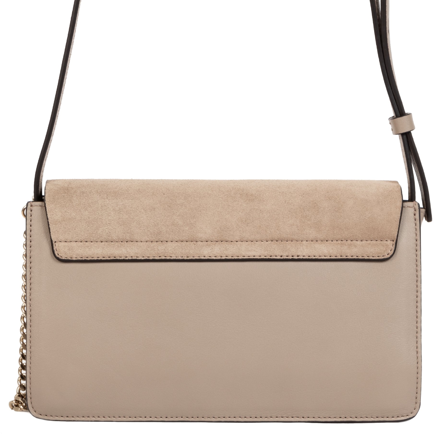 Chloe Faye Motty Grey Small Suede Shoulder Bag – Labellov