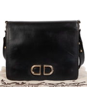 Delvaux Black Leather DD Shoulder Bag Delvaux Black Leather DD Shoulder Bag