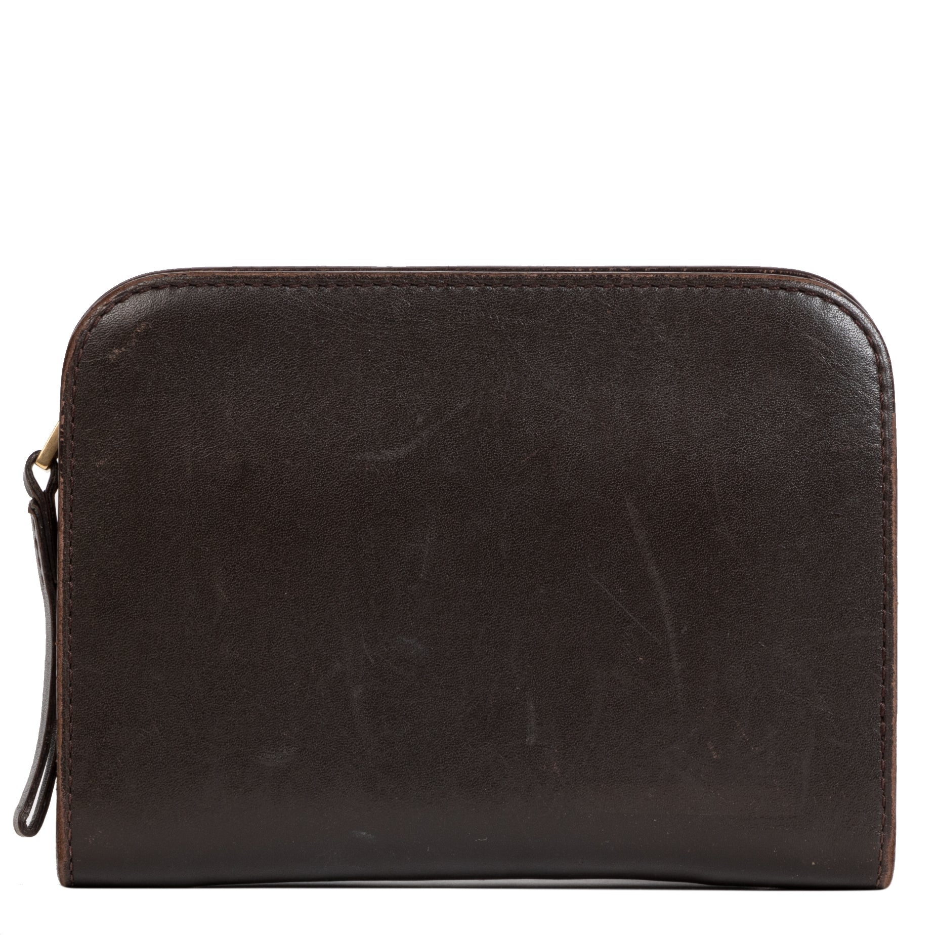 Delvaux Brown Smooth Leather Zip Wallet pour le meilleur prix chez Labellov à Anvers
