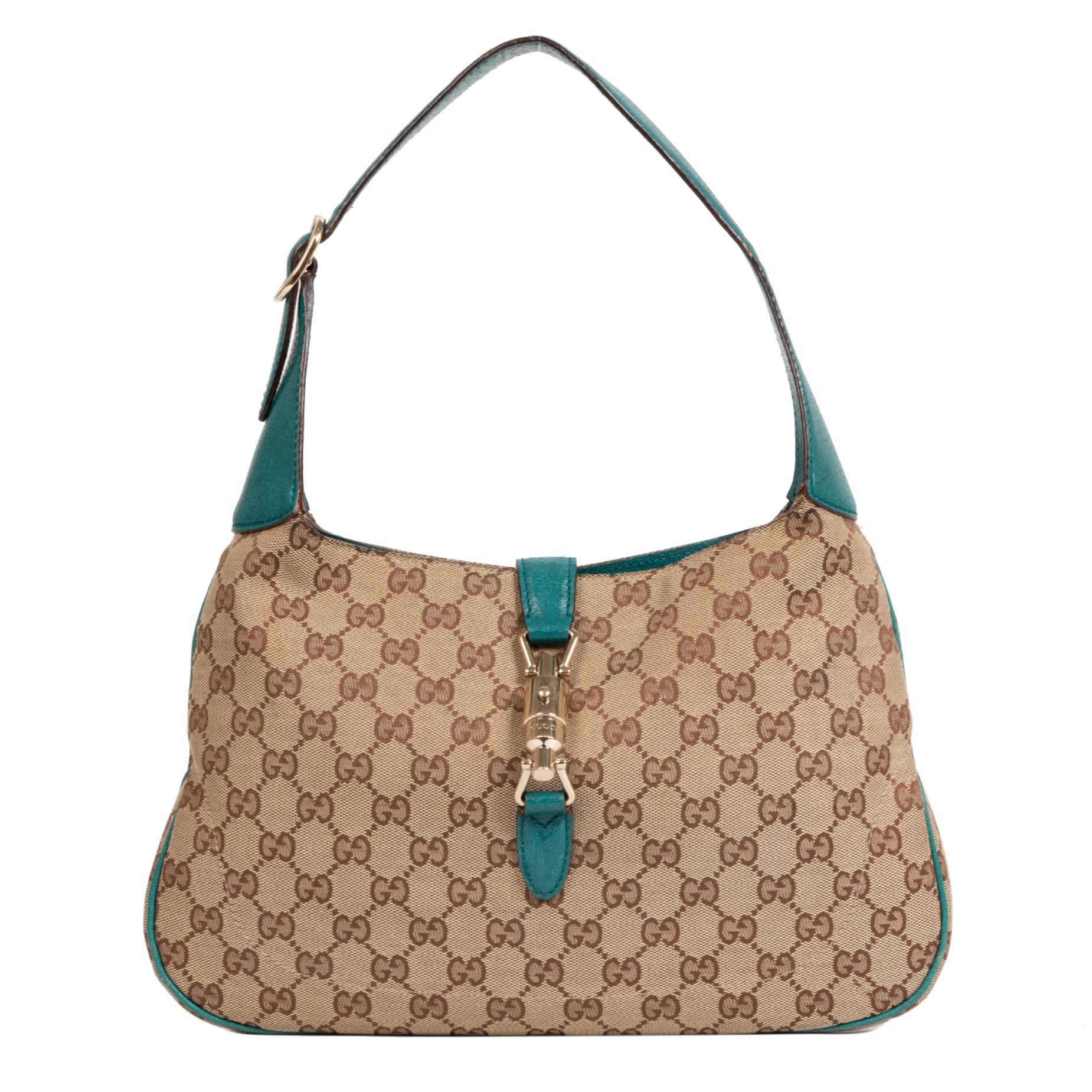 Are you looking for an authentic Gucci Monogram Canvas and Leather New Jackie Shoulder Bag?