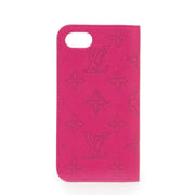 Authentieke tweedehands vintage Louis Vuitton Fuchsia iPhone 7/8 Folio Case koop online webshop LabelLOV