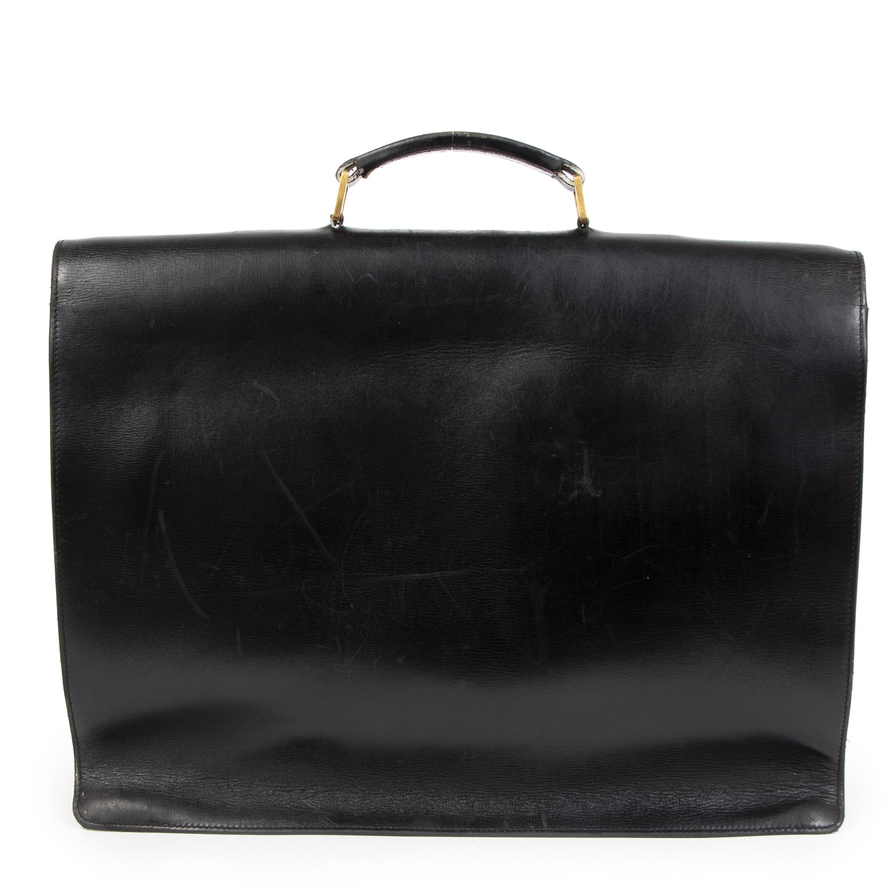 acheter en ligne seconde main Delvaux Vintage Black Briefcase