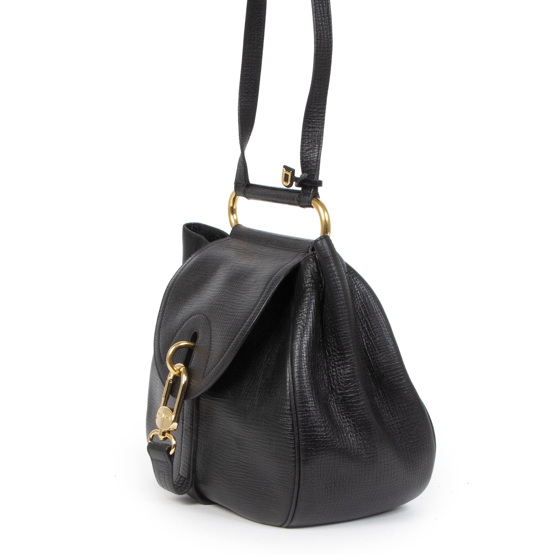 Authentieke Tweedehands Delvaux Black Cerceau Shoulder Bag juiste prijs veilig online shoppen luxe merken webshop winkelen Antwerpen België mode fashion