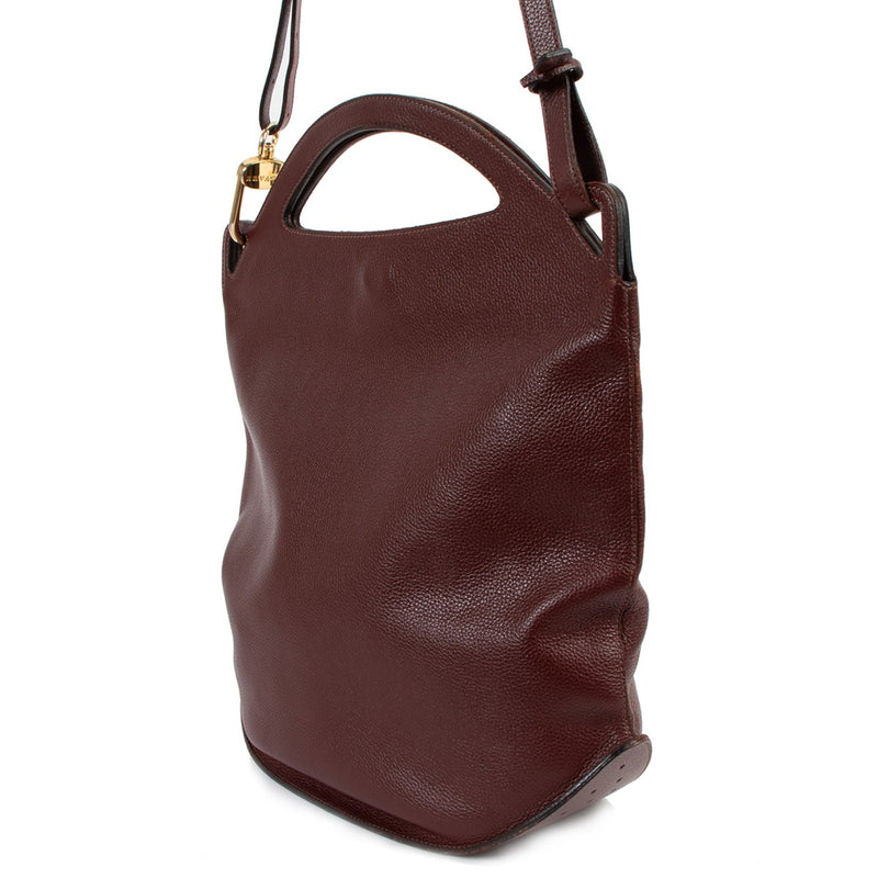 Delvaux Burgundy Vintage Tote Bag