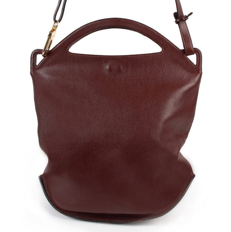 Delvaux Burgundy Vintage Tote Bag