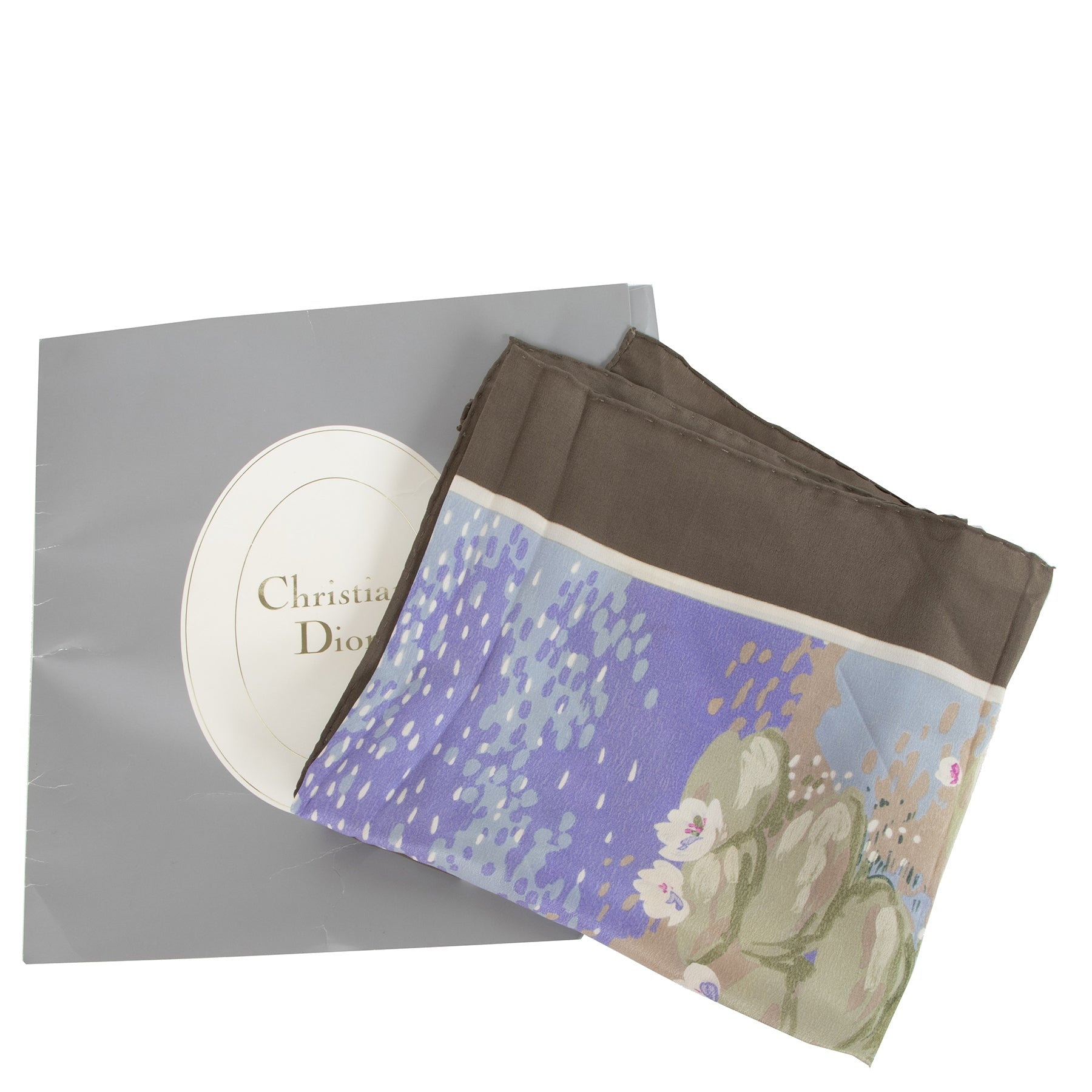 Authentique seconde-main vintage Dior Musée De Giverny Silk Scarf achète en ligne webshop LabelLOV
