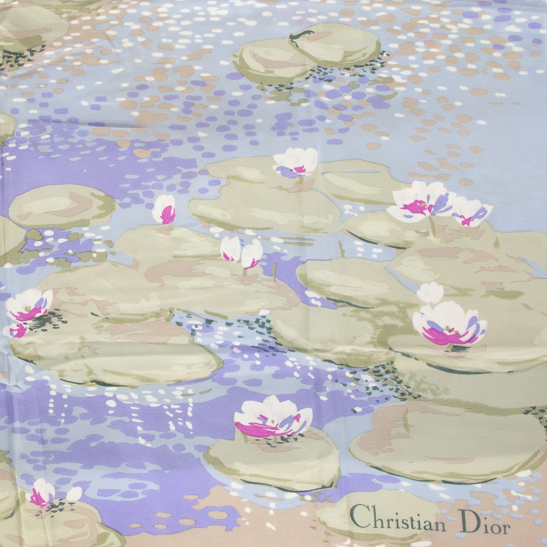 Authentic second-hand vintage Dior Musée De Giverny Silk Scarf buy online webshop LabelLOV