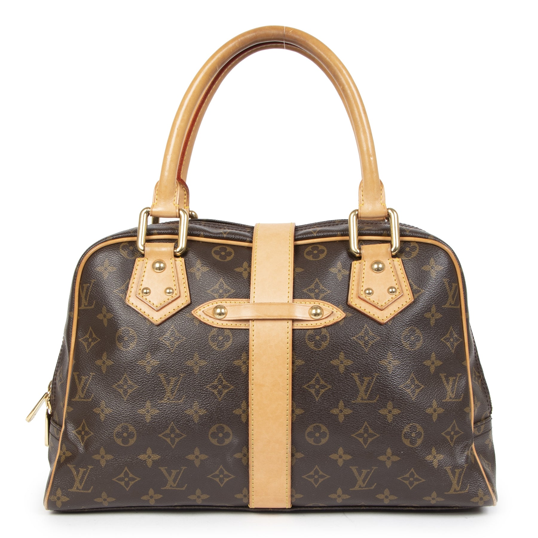 Authentieke Tweedehands Louis Vuitton Monogram Manhattan Shoulder Bag juiste prijs veilig online shoppen luxe merken webshop winkelen Antwerpen België mode fashion
