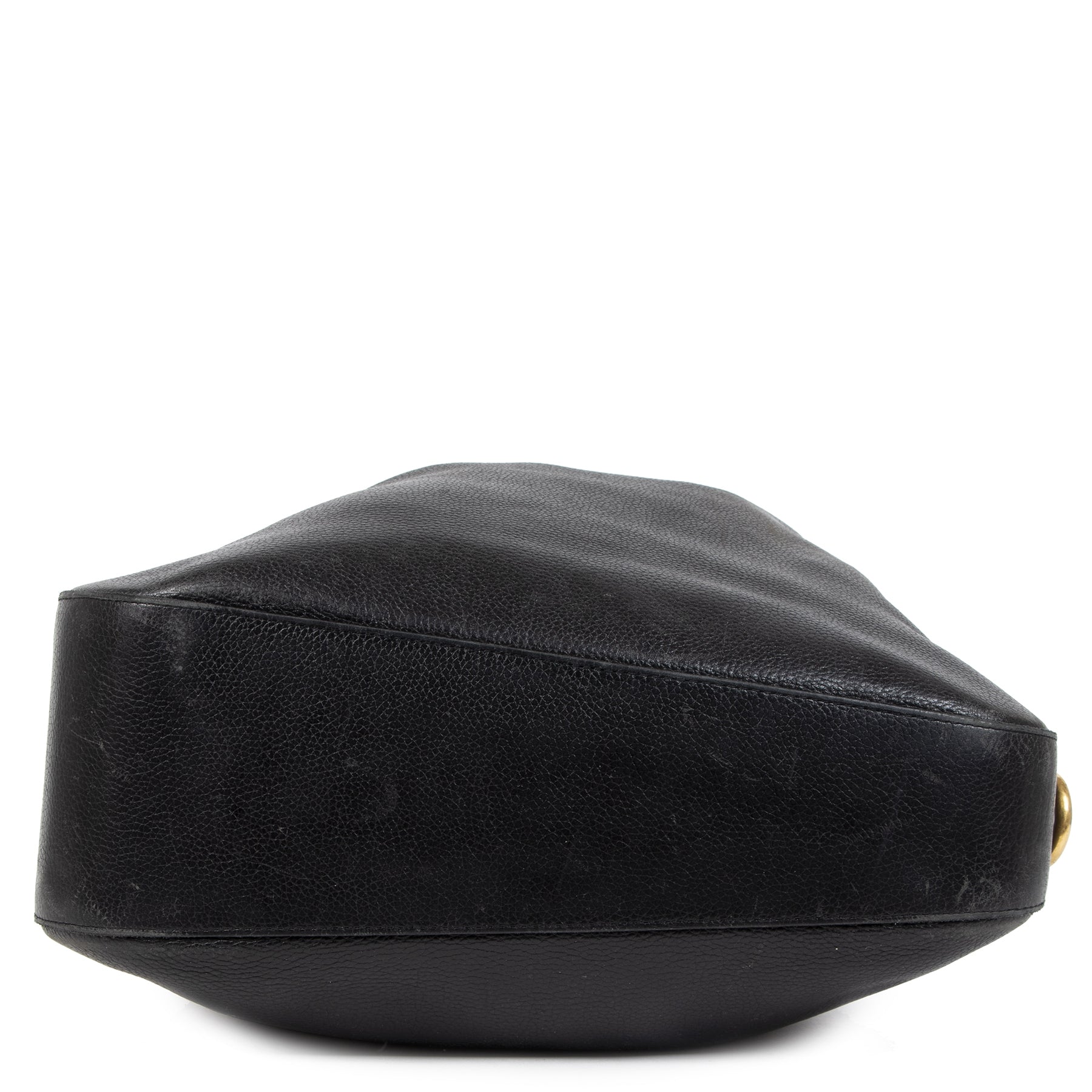 Authentieke Tweedehands Delvaux Black Leather Bucket Bag juiste prijs veilig online shoppen luxe merken webshop winkelen Antwerpen België