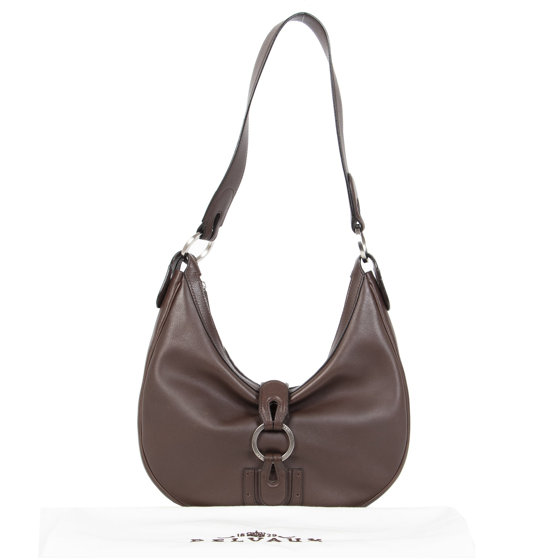 Authentic secondhand Delvaux Chocolate Brown Leather Camille Bag designer bags designer brands luxury vintage webshop safe secure online shopping worldwide shipping