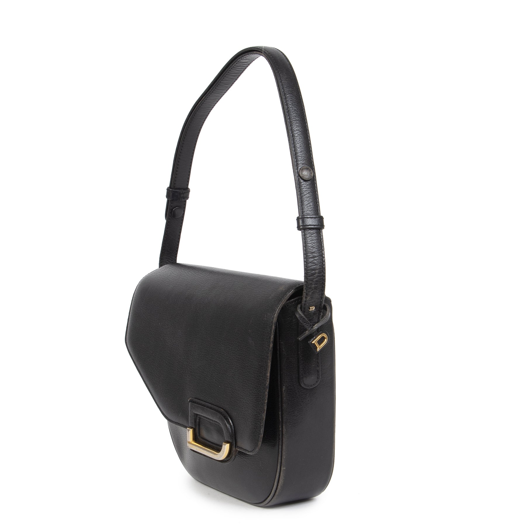 Authentic secondhand Delvaux Black D Crossbody Bag designer bags designer brands luxury vintage webshop fashion online shopping