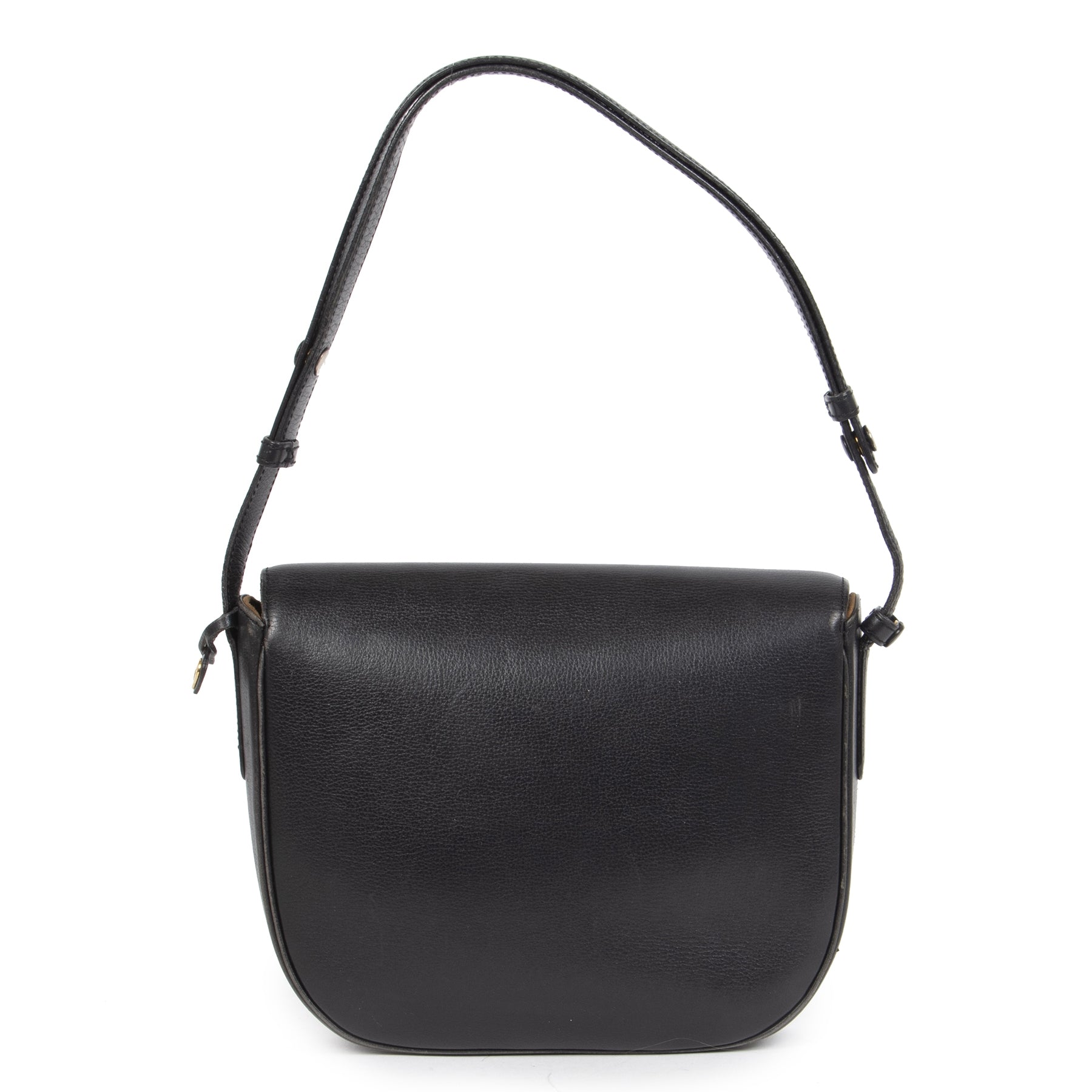 Authentieke Tweedehands Delvaux Black D Crossbody Bag juiste prijs veilig online shoppen luxe merken webshop winkelen Antwerpen België mode fashion
