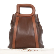 Authentic second-hand vintage Delvaux Camel Caraïbes Toile De Cuir Bag buy online webshop LabelLOV