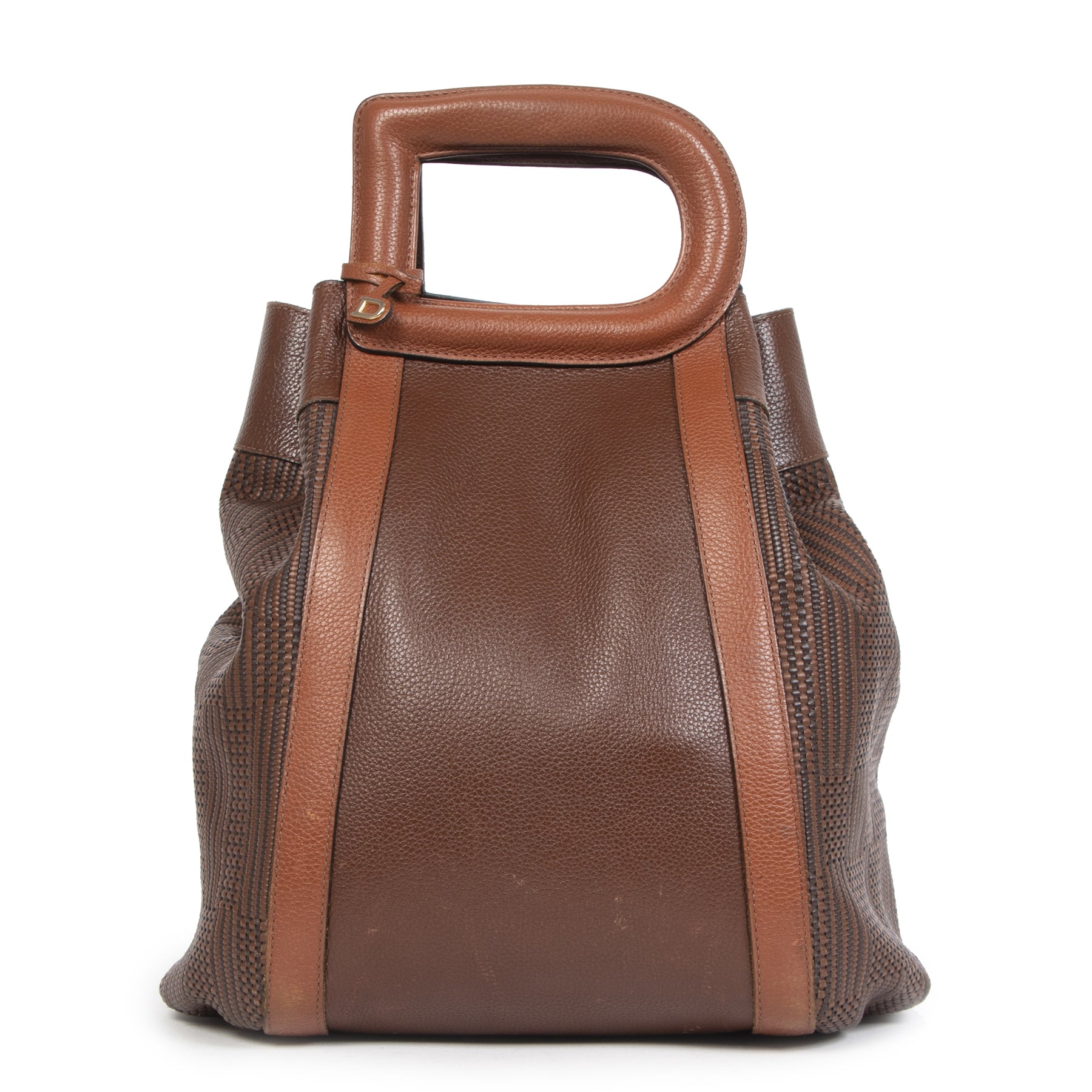 Authentieke tweedehands vintage Delvaux Camel Caraïbes Toile De Cuir Bag koop online webshop LabelLOV