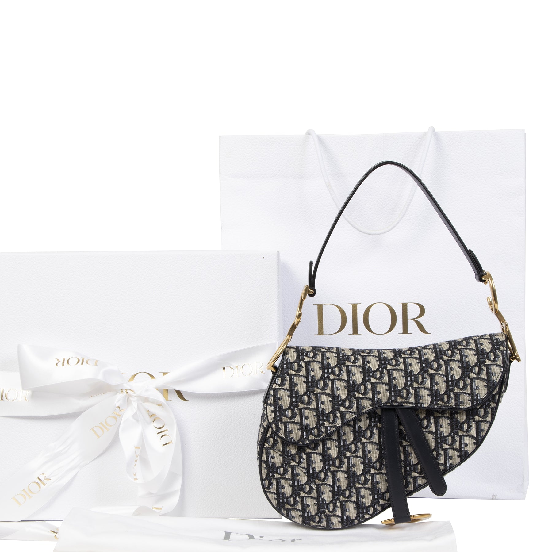 Dior Blue Oblique Saddle Bag