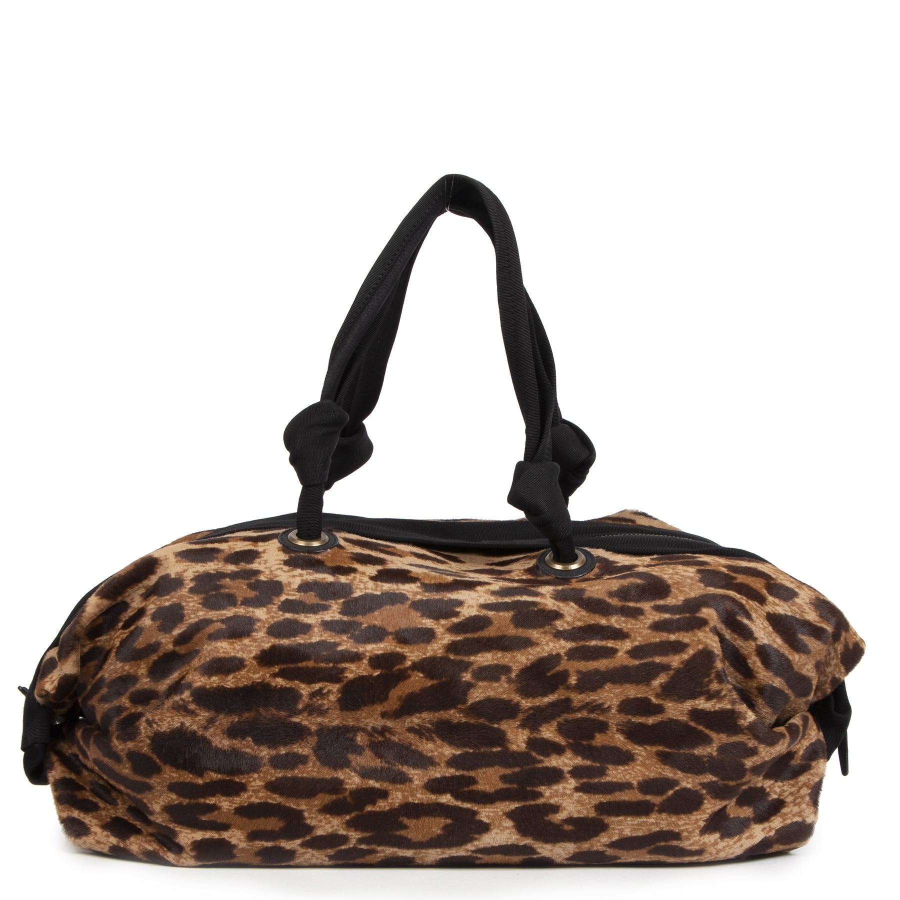 Authentieke Tweedehands Lanvin Leopard Bowling Bag juiste prijs veilig online shoppen luxe merken webshop winkelen Antwerpen België mode fashion