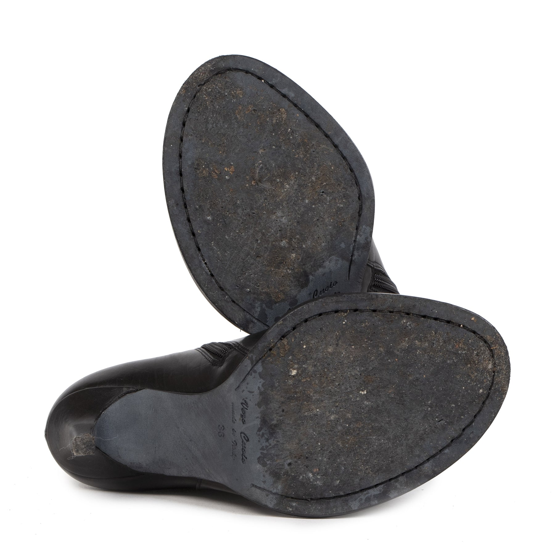 Authentique seconde-main vintage Ann Demeulemeester Black Heeled Boots - Size 36 achète en ligne webshop LabelLOV